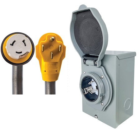 Sportsman Generator Power Inlet Box, 50 Amp, with 30 ft. Extension Cord PK50